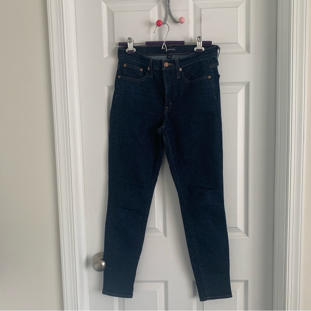 Jcrew 9” High-Rise Toothpick Jeans Size 28